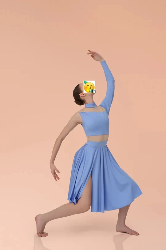 Nieuwe danskostuum professionele jazzdansjurk