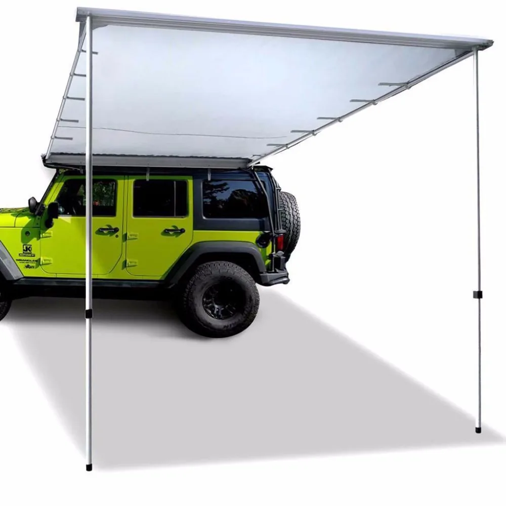 4x4 Folding Retractable Awning Rooftop Car Side Outdoor Tent Anti-UV Waterproof Shelter Family Picnic Fishing Tent