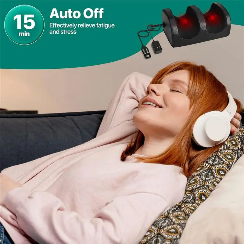 【PLAISIR】 Masseur de pieds, machine de massage des pieds avec rouleau de massage, conception ouverte pour un respirant et propre et un soulagement de la douleur, relaxation