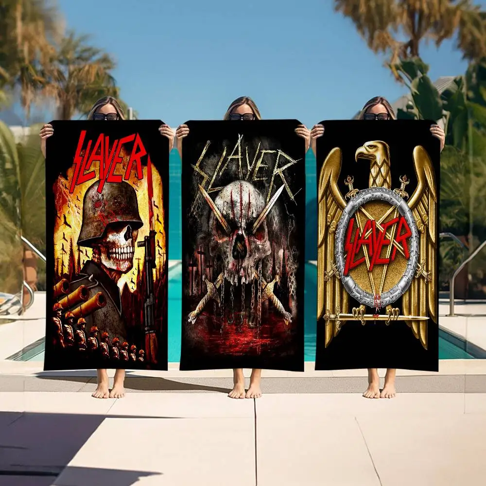 Slayer Heavy Metal Rock Band Album Microfiber Blanket Beach Towels Oversized Printing Super Absorbent Pool Towel Blanket