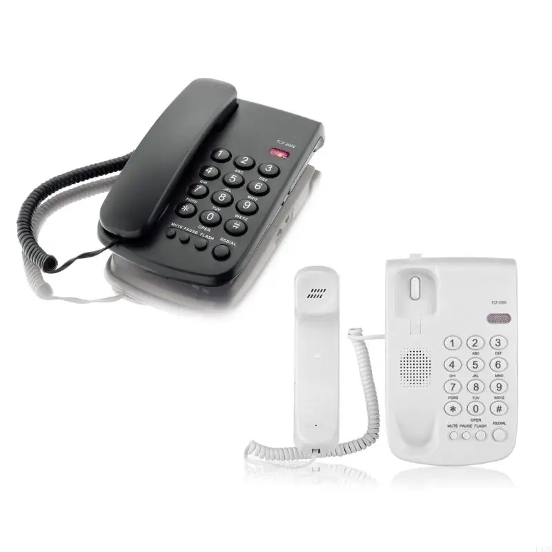 K43B TCF-2000 Desktop Fixed Telephone Elegant Corded Landline Phone for Hotels and Homes Bars Guest Room