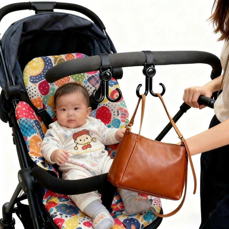 

Car and Stroller Hook Hanger for Shopping Bags with Fixing Buckle Accessory 4pcs/set Baby Stroller Accessories Free Your Hands