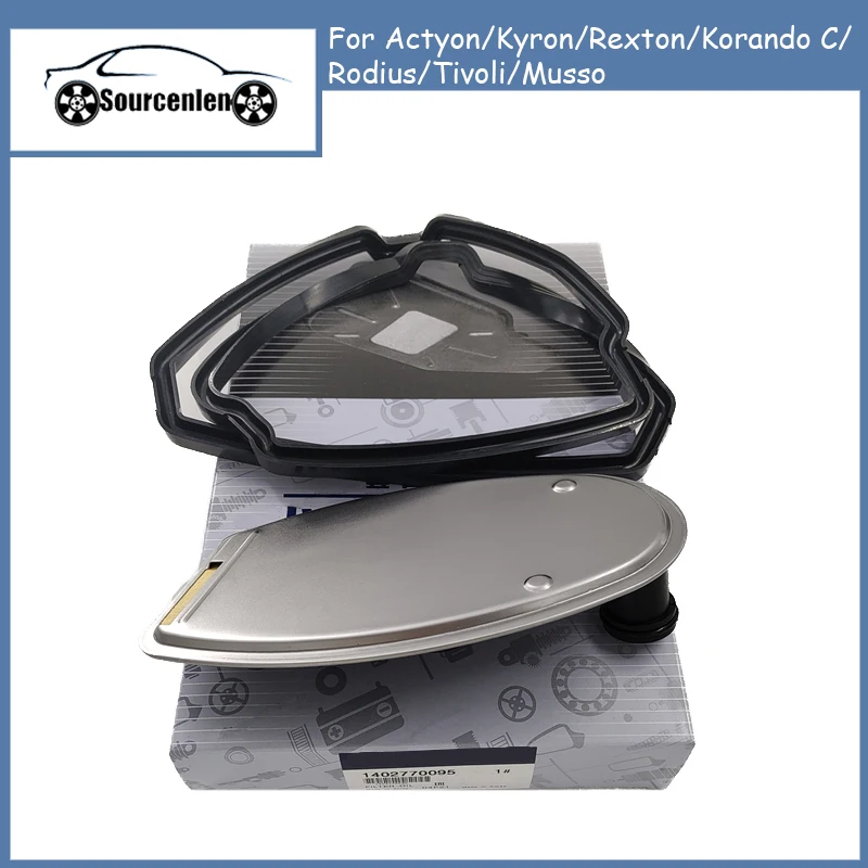 Brand New Transmission Filter+Gasket KIT For Actyon Kyron Rexton Korando C Rodius Tivoli Musso 1402710080 1402770095