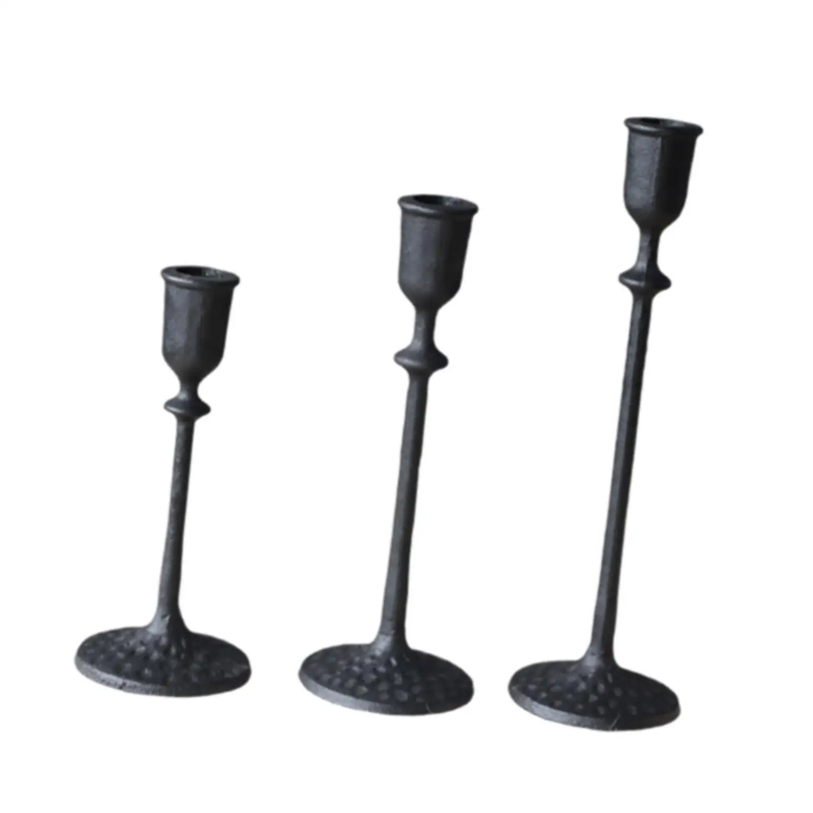 Iron Candlestick Holder Modern Candle Holder Home Decor Dining Table Centerpiece Wedding Gift Black Stable Base Elegant