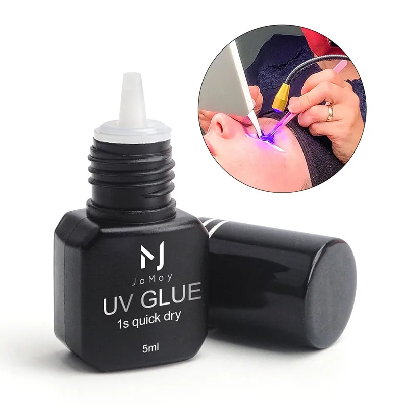 JOMAY UV-Kleber für Wimpernverlängerung 0,1s Schnelltrocknend Starker Halt Geruchsarm Nicht Reizend Klebstoff für Salon-Wimperntechniker