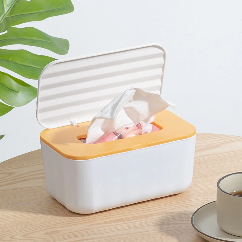 Home Kitchen Tissue Paper Dispenser Storage Organizer Tissue Box with Cover Square Wet Wipes Case Napkins Toilet Paper Container