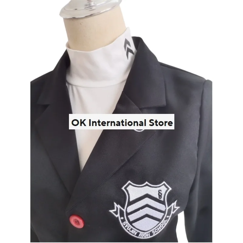 Anime Game Persona 5 Amamiya Ren Cosplay Costume P5 JOKER School Uniform Coat Shirt Wig Adult Man Halloween Campus Suit