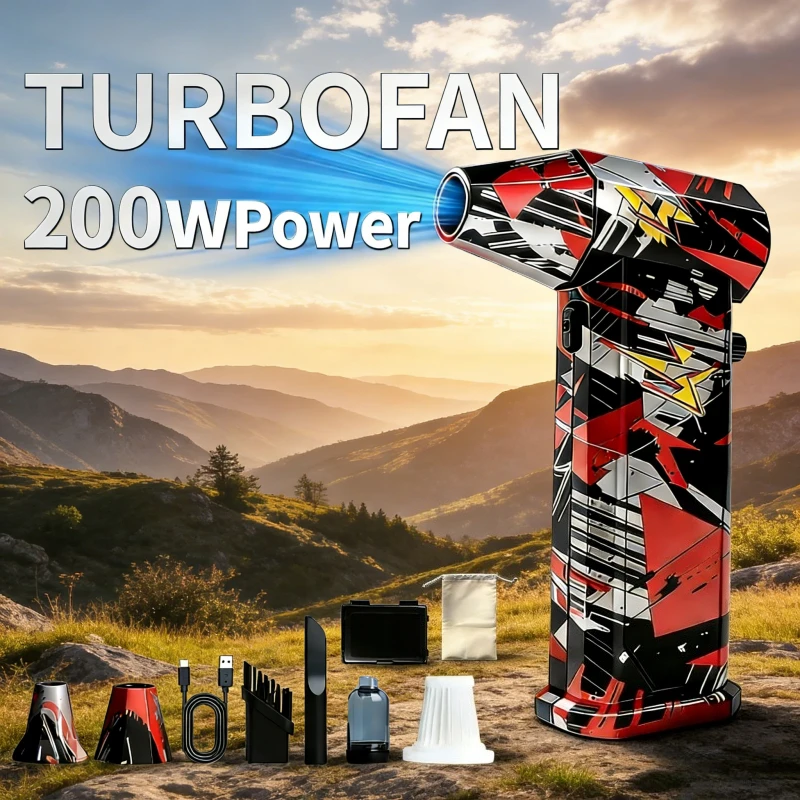 

Бесщеточный турбовентилятор X9 | 300 тыс. об/мин, 75 м/с | Фен-щетка 2-в-1 и пистолет для очистки автомобиля от пыли