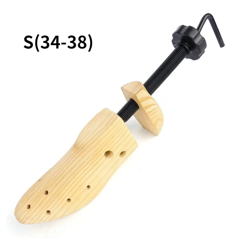 Wooden Shoe Stretcher Adjustable Pine Wood Shoe Tree Shaper Expander for Men Women Flats Pumps Boots