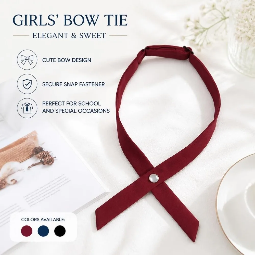 Removable Design Bow Tie Accessories Fine Texture No Tying Knots Cross Tie Shirt Simple Style Solid Color Neck Collar Decor