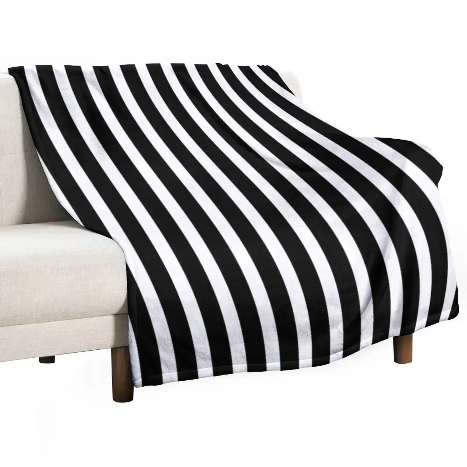 

Black & White Stripes Throw Blanket Blankets Sofas Of Decoration Bed Fashionable Blankets