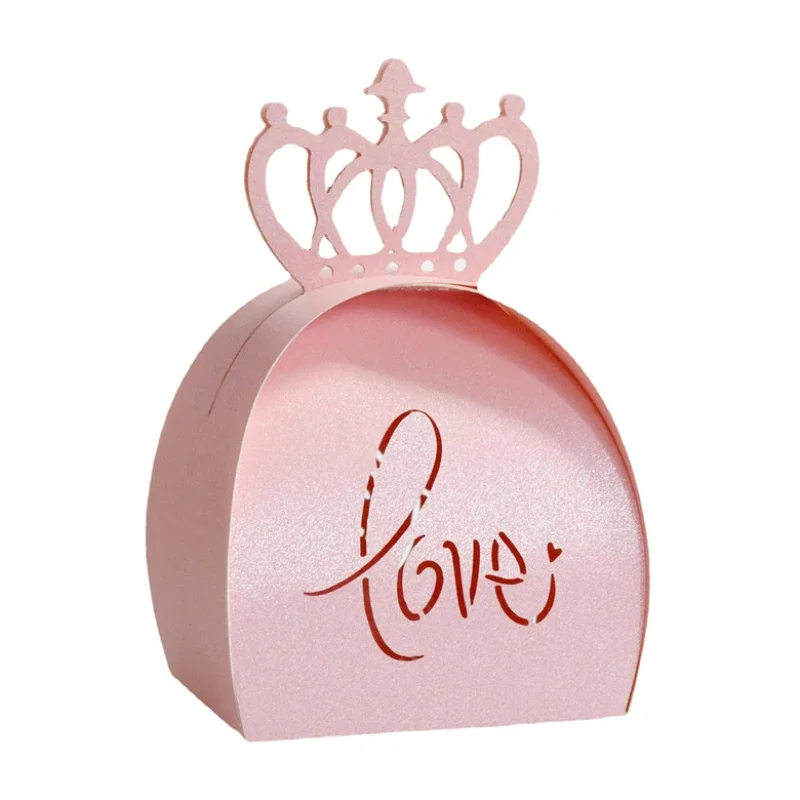 

Romantic Wedding Gift Box Decoration, Crown Shape, Laser Cut Party, Sweet Favors, Paper Candy Box, Souvenir