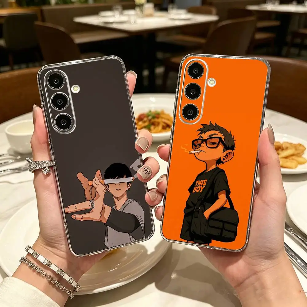 streetwear pattern design Clear Phone Case for Samsung A71, A70, A52, A51, A40, A30, A20