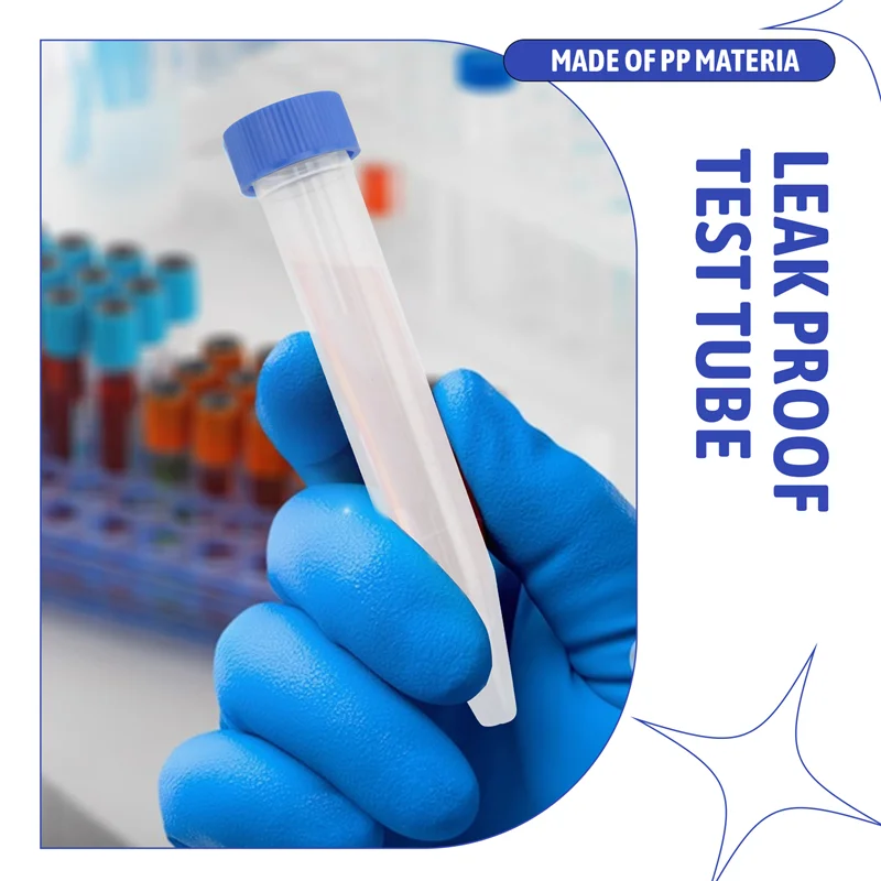 QWE-100 Stuks 10Ml Multifunctionele Plastic Fles Transparante Buis Monster Opslag Container Experimentele Centrifugebuis