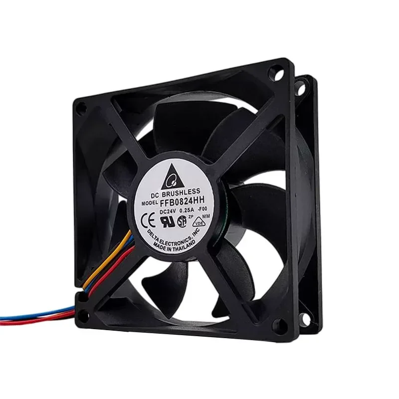 DELTA FFB0824HH 24V 0.25A 8025 8cm 4-Wire PWM Speed Regulating Fan for Delta