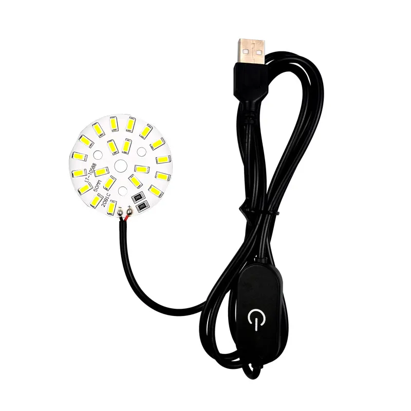 DC 5V USB 1.5m Cable Length LED Lights DIY 3W 10W 7W Desk Book Lamp with Touch Switch Dimmable Bedroom Reading Night Light