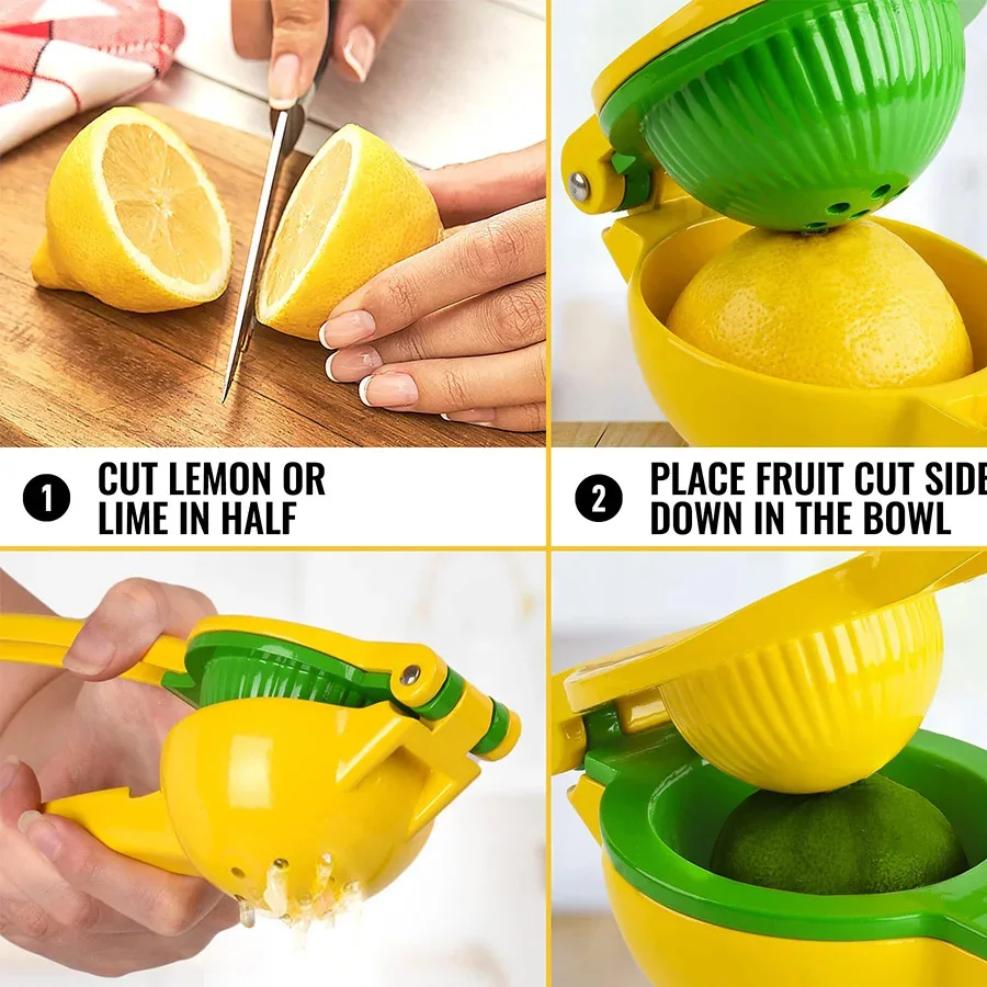 Portable Fresh Juice Presser Fruit Extractor Orange Citrus Lime Lemon Squeezer Hand Press Juicer Metal Portable Manual Juicer