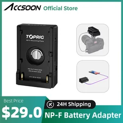 Accsoon Toprig NP-F Battery Fast charging Advanced Adapter Mount Plate 30W PD Output USB-C 1/4 Inch Screw for NP-F550 F750