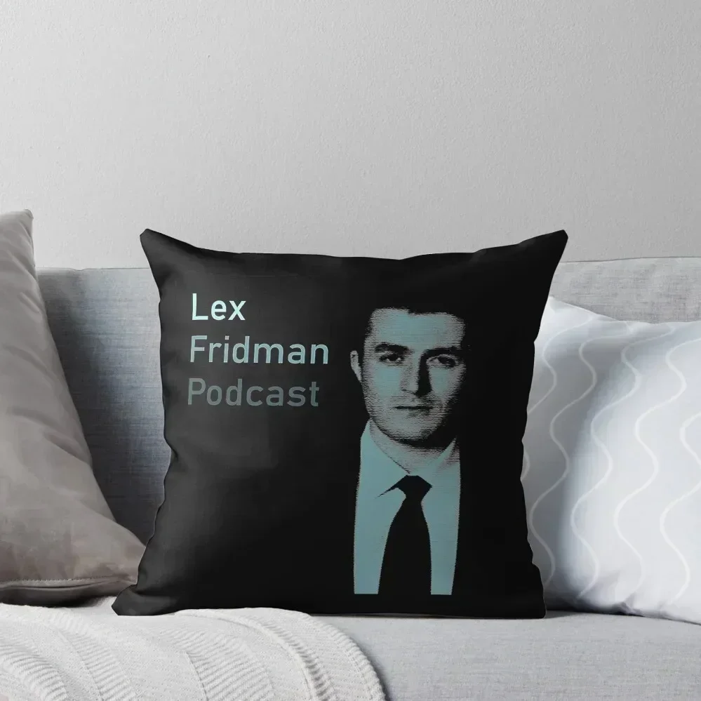 Lex Fridman Podcast Throw Pillow Custom Cushion Photo Decorative pillow case pillow