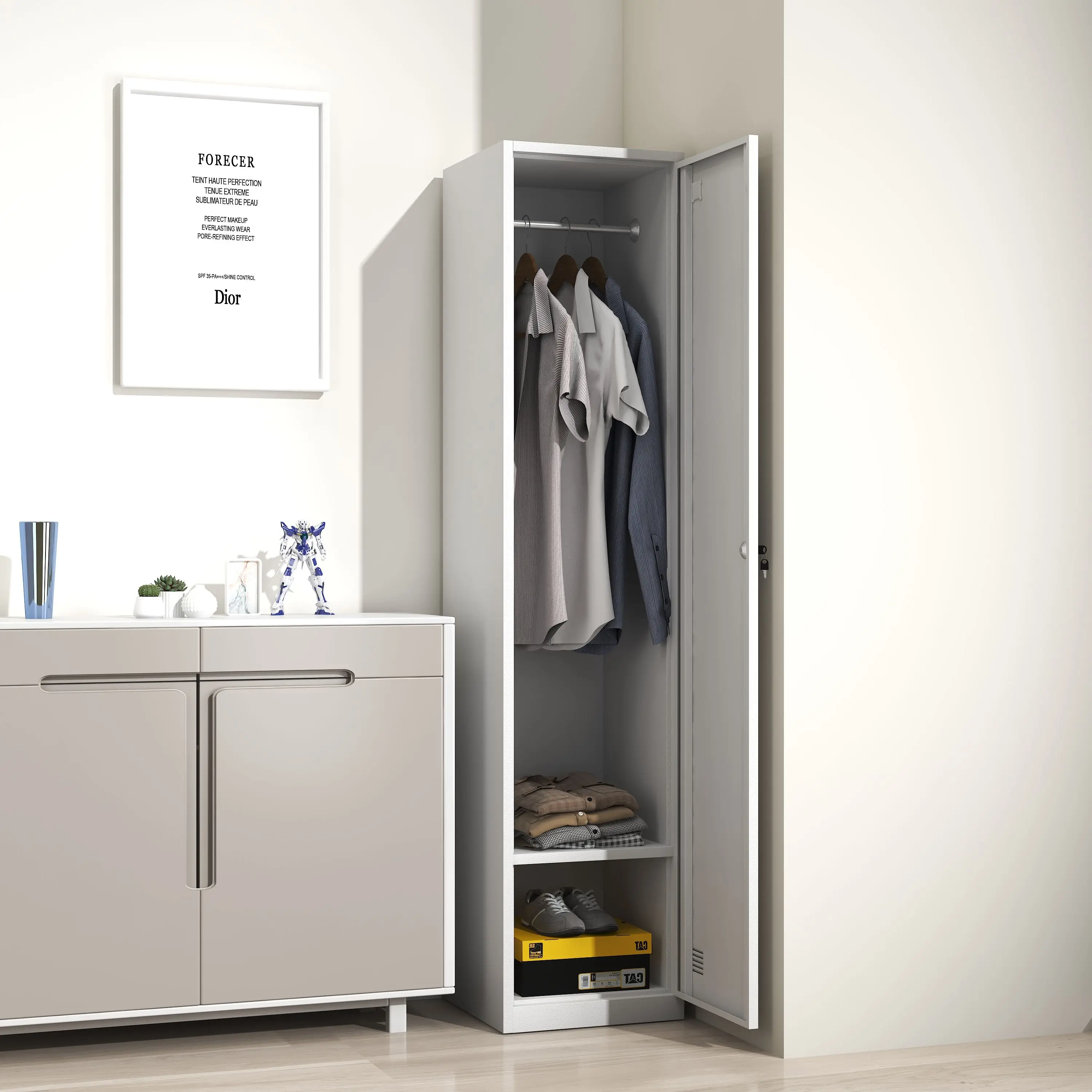 Heavy Duty Steel Locker with Adjustable Shelves | Lockable Durable Storage for School & Hospital Usepromote sales