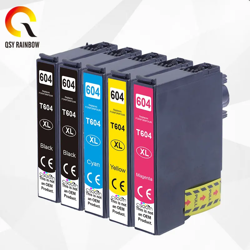 

QSYRAINBOW 604 604XL Ink Cartridge For Epson T604XL Compatible Home XP 2200 2205 3200 4200 Workforce DWF 2935 2930 2910 Printer