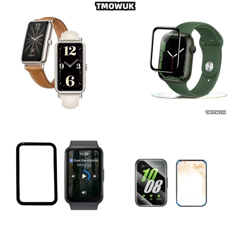 For Garmin Vivoactive 5 6 Samsung Fit 2 3 Huawei Watch D FIT2 Redmi Watch5 Lite - Soft - Touch Flexible Screen Protective Film F