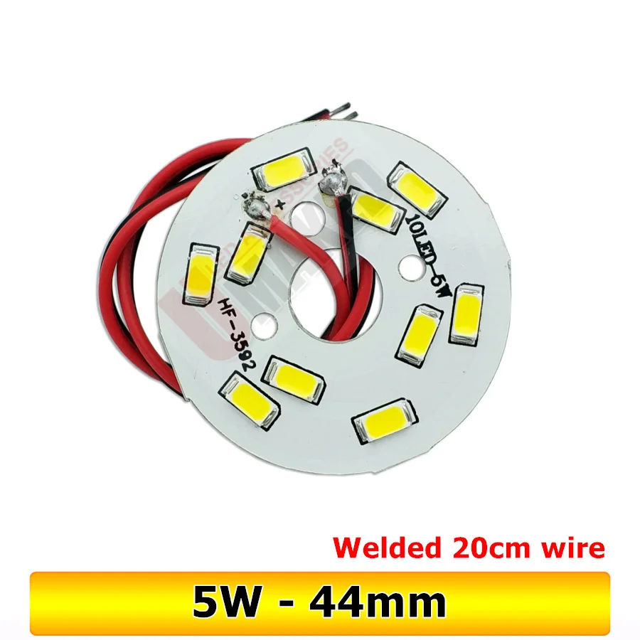 10PCS LED PCB board welded 30cm wire,LED pendant light source 3W 5W 5730 SMD Light Board Led Lamp Panel For Ceiling PCB With LED