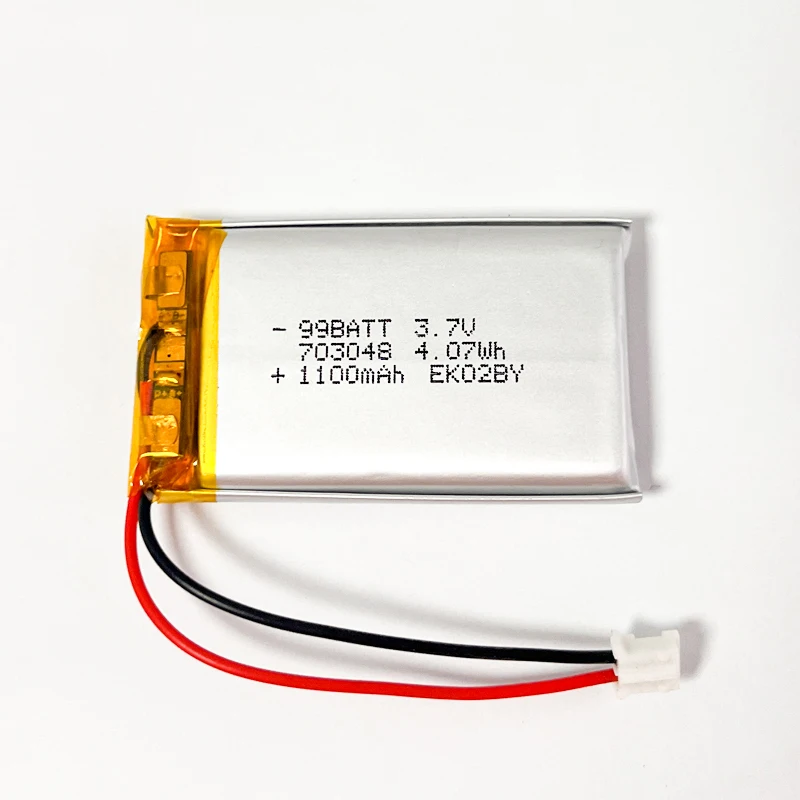1-10pcs 703048 3.7V 1100mAh Li-ion Rechargeable Polymer Lithium Battery for Smart Speakers Beauty Device Dog Trainers GPS Toys