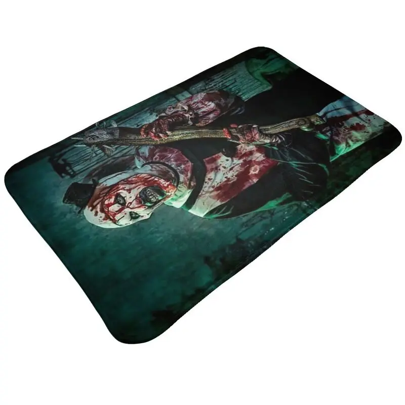 Custom Terrifiers Halloween Horror Movie Doormat Anti-Slip Kitchen Bathroom Mat Living Room Door Floor Entrance Carpet Rug