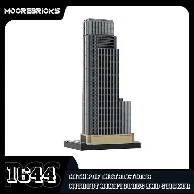 Hot Selling Eerste Nationale Bank Toren Architectuur Bouwstenen Straatlandschap Model High-Tech Stenen Wolkenkrabber Speelgoed Cadeau