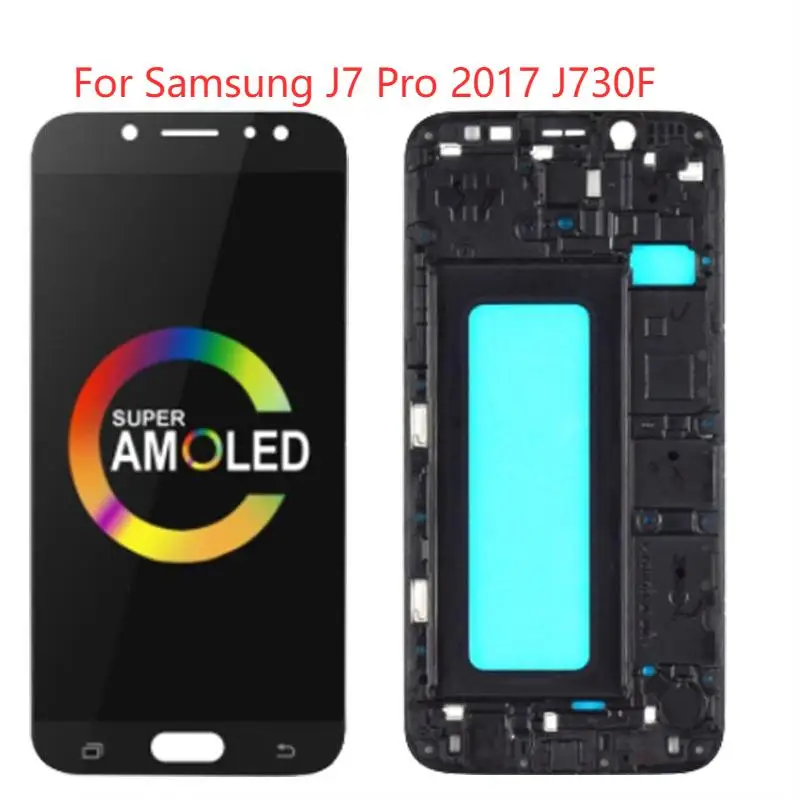 

5.5" AMOLED For Samsung J7 Pro 2017 J730 SM-J730F J730F/DS LCD Display With Frame Touch Screen Digitizer Assembly Repair Parts