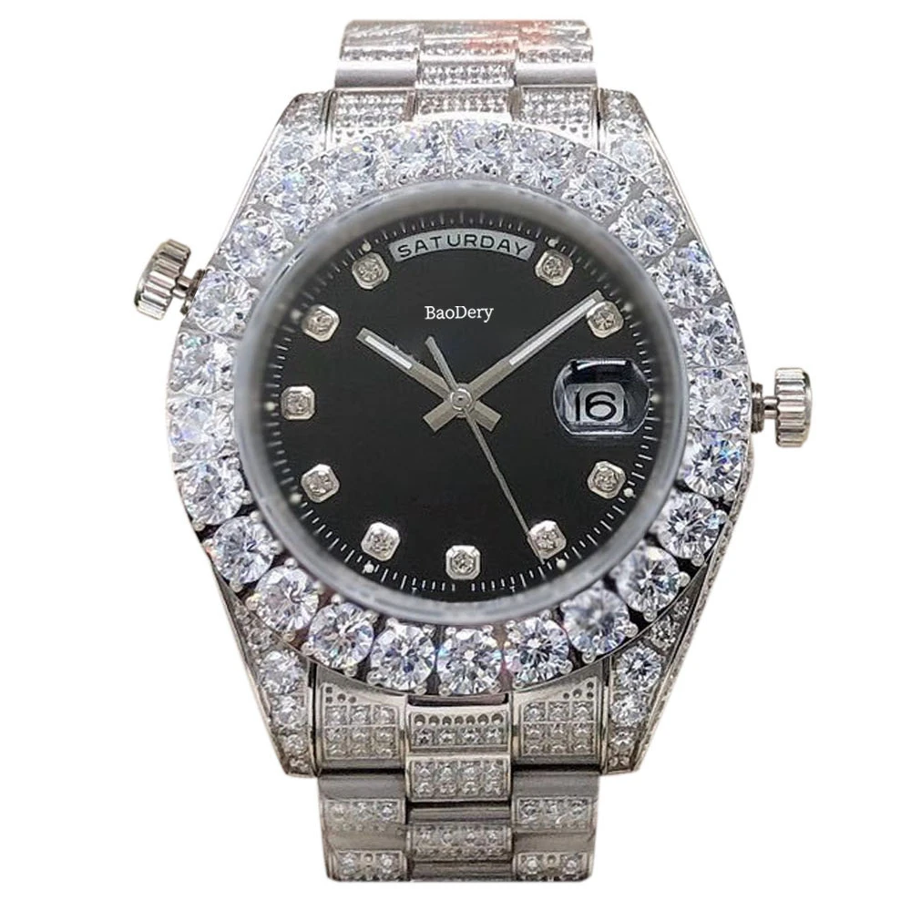 ساعة أوتوماتيكية رائجة البيع مقاس 43 ملم للرجال مع عرض مؤشر نداء خالد