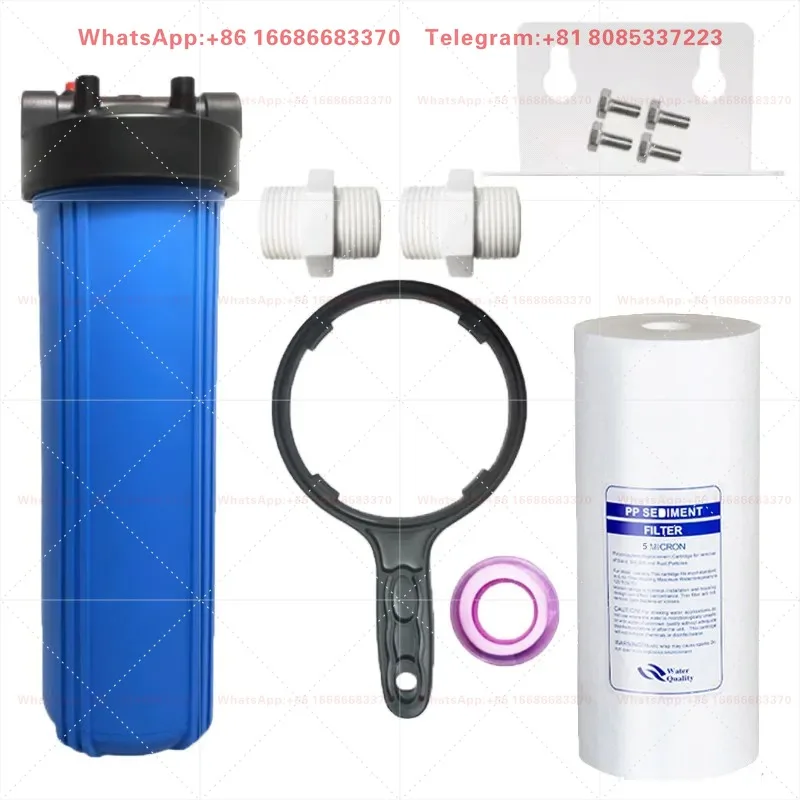 20 inch pre filter 10 inch transparent water purifier PP cotton 6 minutes 1 inch high flow