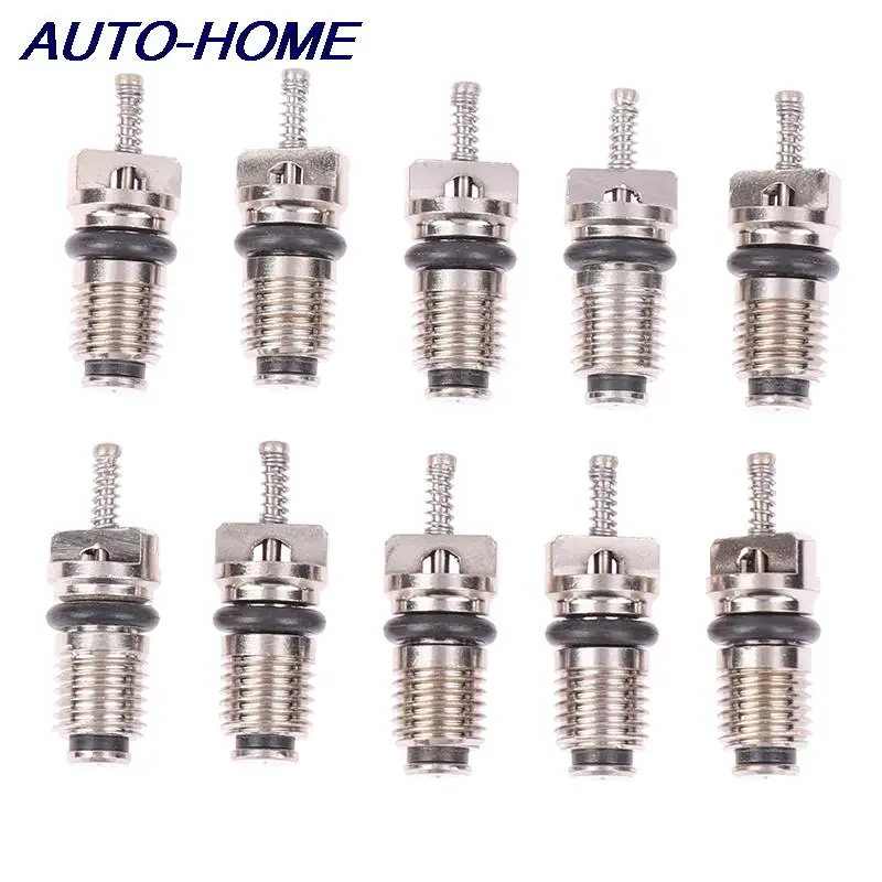 10Pcs AC R134A Valve Core Automotive Car Air Conditioning Cores Needles Repair Kit Heat Resistant Vehicle Car Accessories