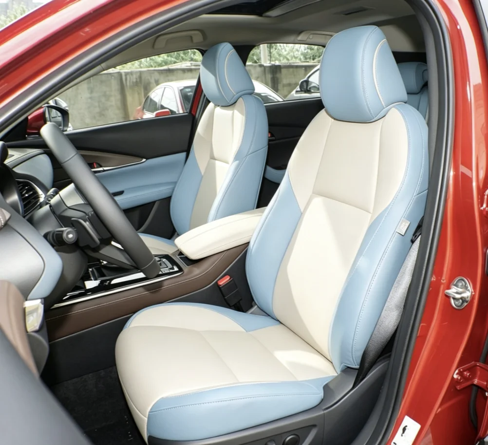 Für Mazda CX30 2020~2023 Maßgefertigte Autositzbezüge Luxuriöses Nappaleder 100% Passgenau Innenraumzubehör 360 ° Vollständige Abdeckung – Detail 5
