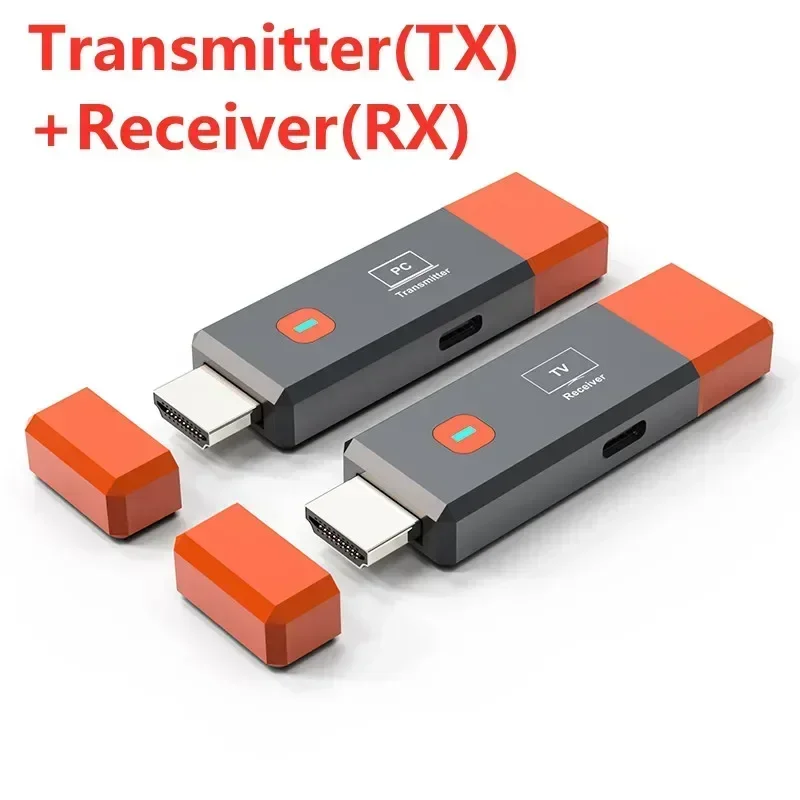 Draadloze HDMI-compatibele videoadapter Zender Ontvanger Extender TV Stick Dongle voor pc-camera Laptop naar projectormonitor