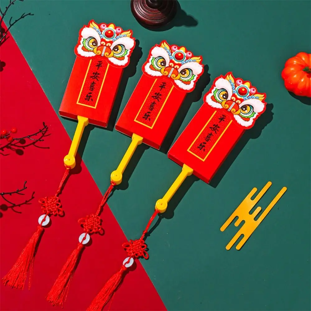 6/10 فتحات على شكل مروحة مغلف أحمر شرابة أطيب التمنيات شكل مروحة هونغ باو حسن الحظ النمط الصيني جيوب نعمة السنة الجديدة #5