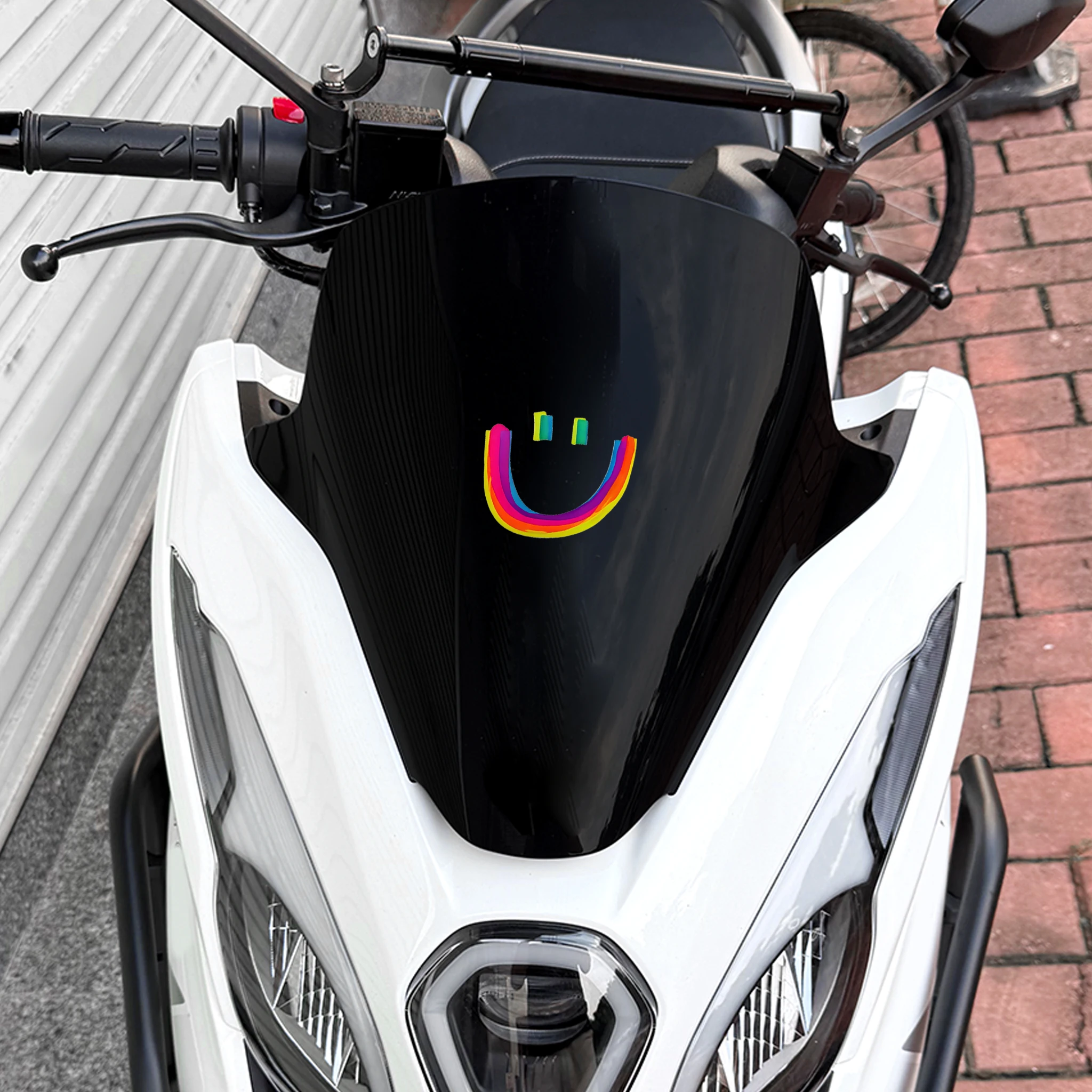 Colorful Smile Waterproof Vinyl Decals Stickers Car Bumper Window Motorcycle Helmet Laptop Tank Fairing Exterior Styling Decal