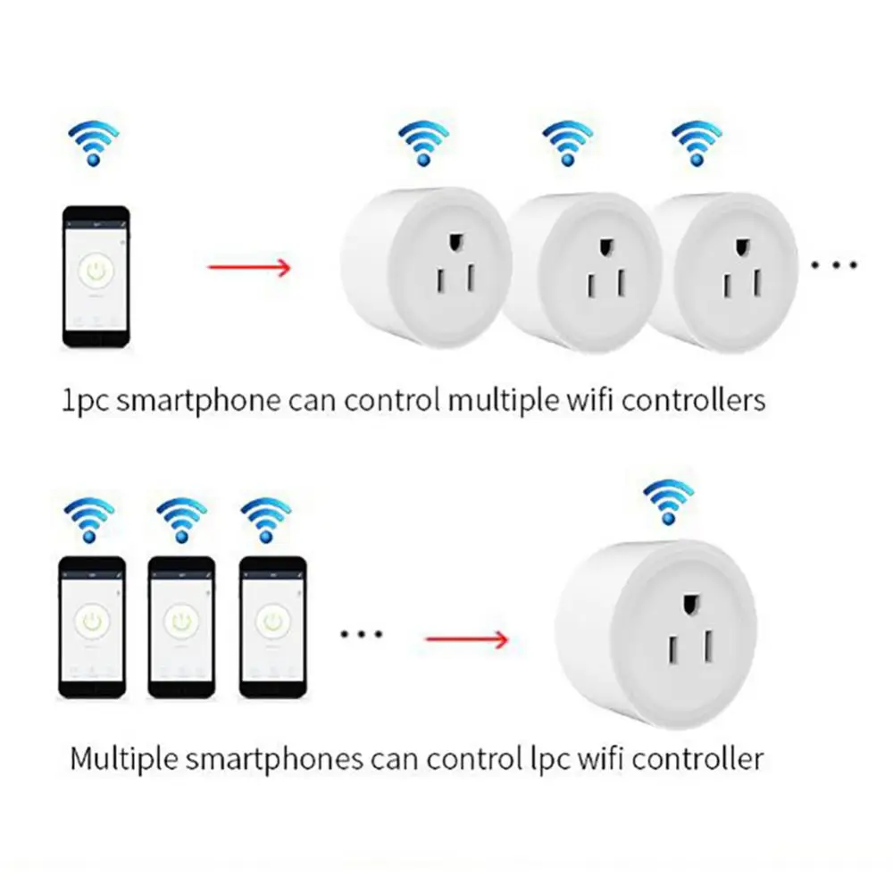 Cozylife-Prise de courant intelligente sans fil, prise de courant domestique, télécommande Wifi, minuterie de contrôle d'application, prise américaine, 10a