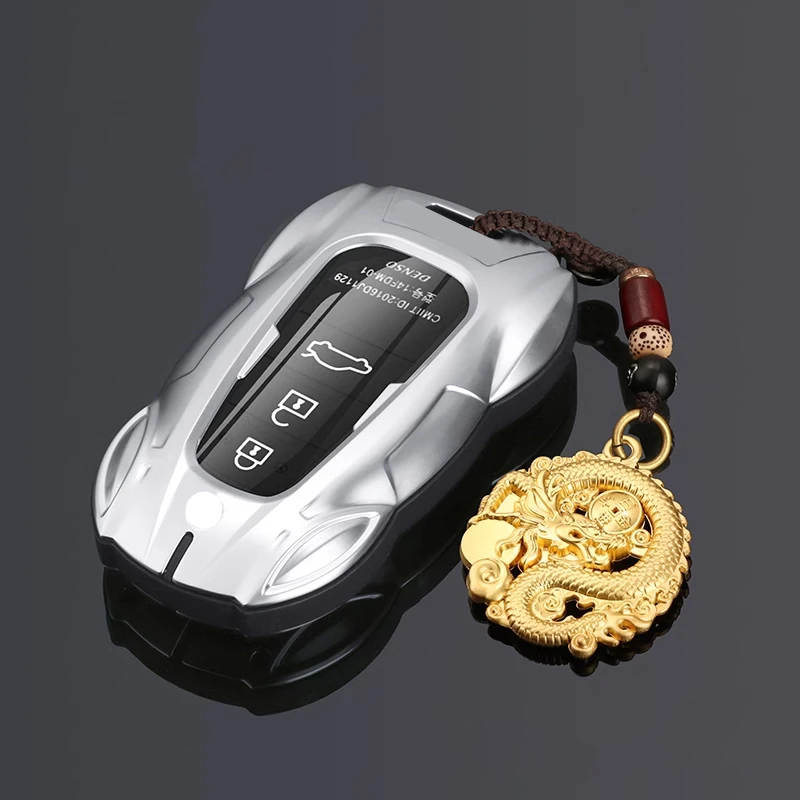 

Metal Car Remote Key Cover Case Holder shell Styling For Toyota Crown Mirai Alpharo Vellfire Corolla Prius Camry bZ4X bZ3 Rav4