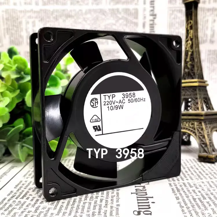 Aluminum frame fan 230V 109W 90*90*25mm Axial flow fan TYP 3958 9cm High Temperature Resistance Fan