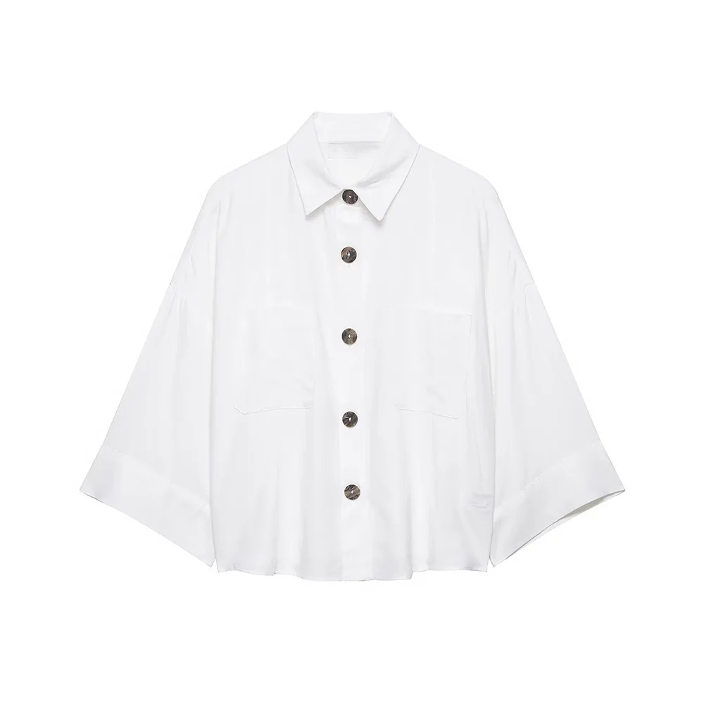 

WOMAN 2026 Summer New Fashionable Slim Fit Collar Single breasted Checkered Shirt Top Retro Chic Women's Shirt Blouses Mujer