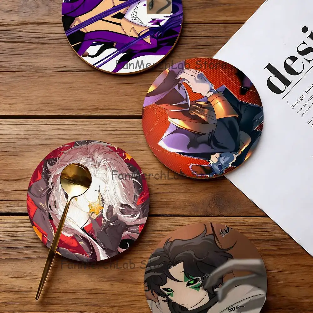 

Game T-The Freak C-Circus 2D Pattern round Wooden Coaster Decorative Coffee Cup for Use in Coffee Shops Bars Wine Beer