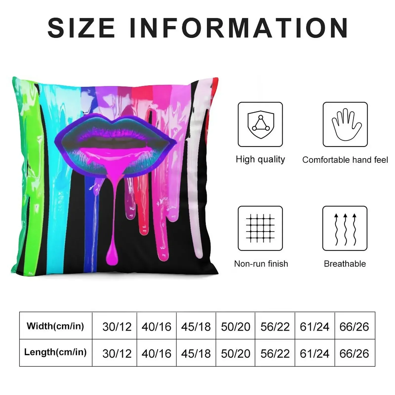 Bleeding Art - Pop Art Lips Throw Pillow Christmas Pillow Cases Throw Pillow Pillowcase Cushion