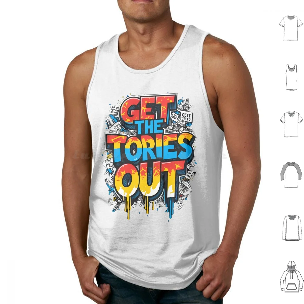 Get The Tories Out Tank Tops Print Cotton