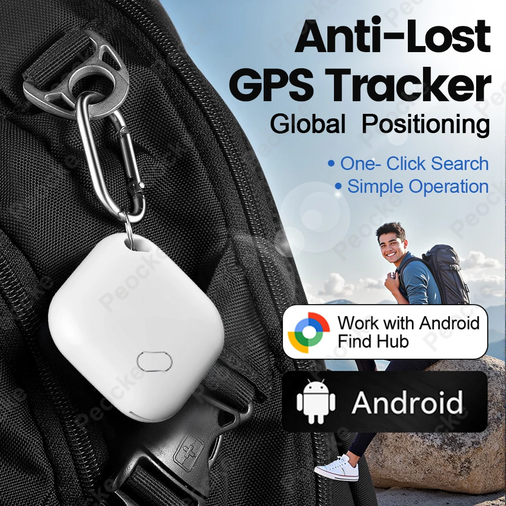 Мини GPS-трекер, совместимый с устройствами Google Find Hub, умный локатор, автомобильный ключ для домашних животных, анти-потерянный GPS-трекер для системы Android