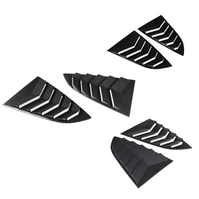 Car Rear Triangle Blinds Windshield Sunshade For Subaru BRZ Toyota 86 2022+ Car Trim Replacement Bright Black