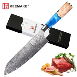 Professional 18cm Santoku Knife Extra Sharp Damascus Steel Kitchen Knife Japanese Chef's Cutting Knives Cooking Tools