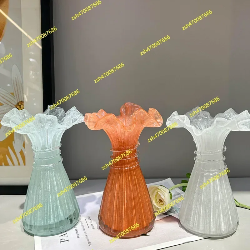 

Легкая роскошная стеклянная ваза ручной работы, модель комнаты, декоративные вазы, обеденный стол, гидропонное цветочное устройство, детали для домашнего интерьера