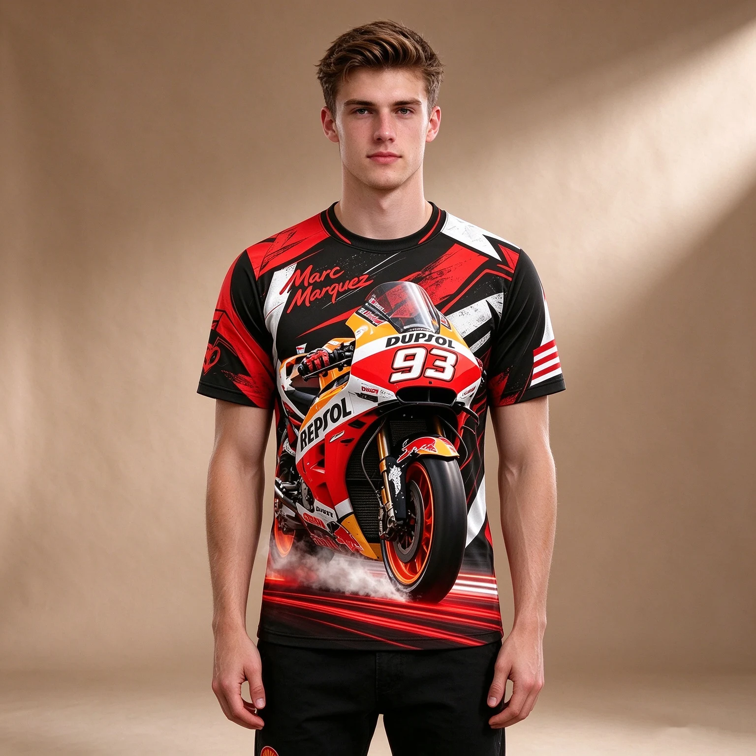 Summer MM93 Marc Marquez GP24 Moto GP T Shirt 3D Print Motorcycle Racing Short Sleeve Fans Jersey Men Oversized Short Sleeve Top